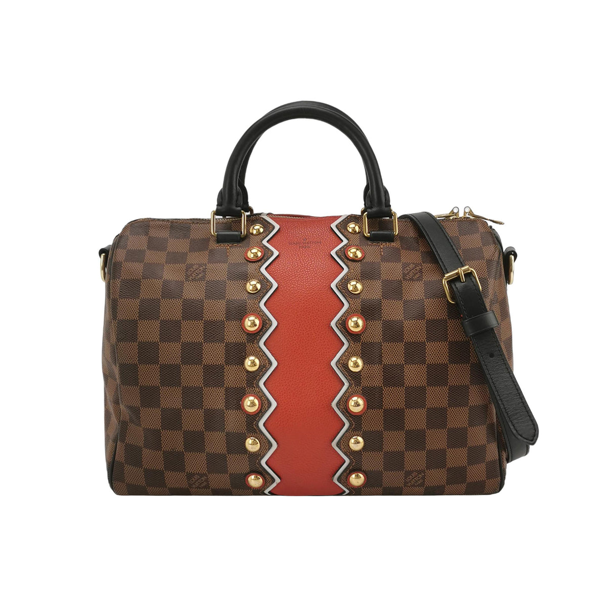 Louis Vuitton (LV) Louis Vuitton Speedy 30 Colorblock Calfskin Shoulder Bag