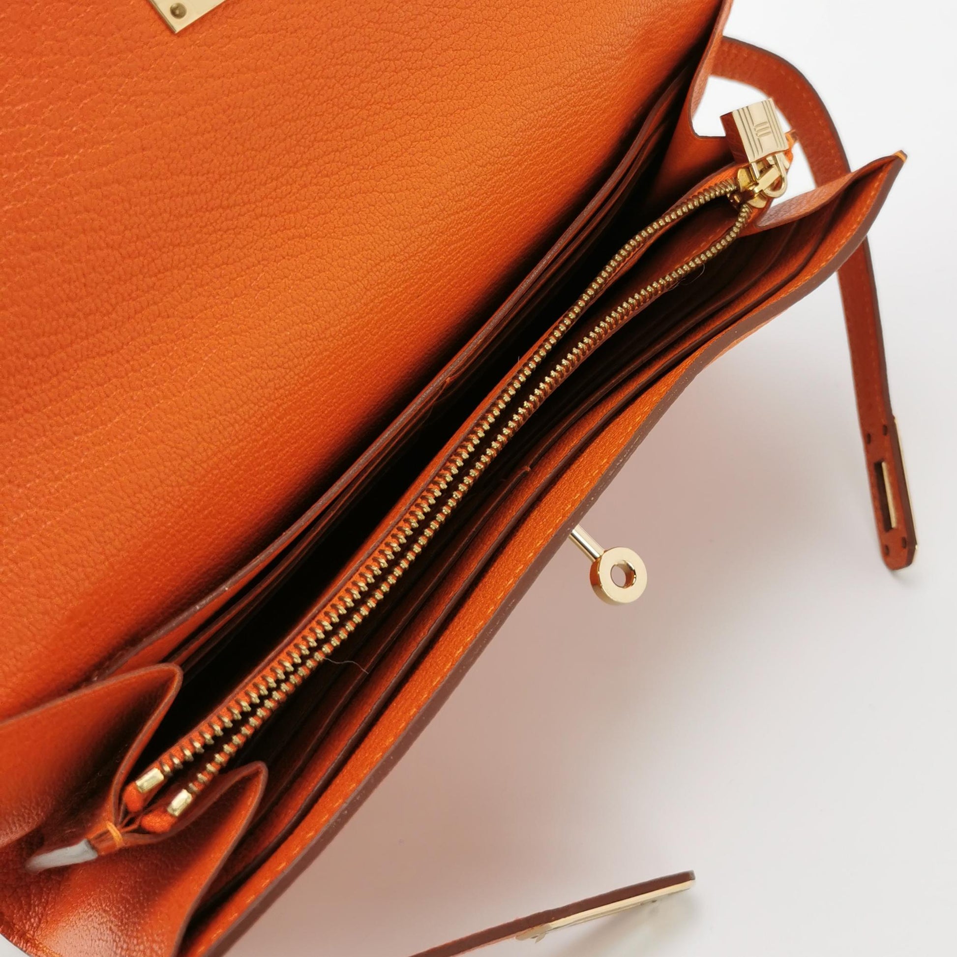 Kelly Large Chevre Mysore Lambskin Gold 9J T