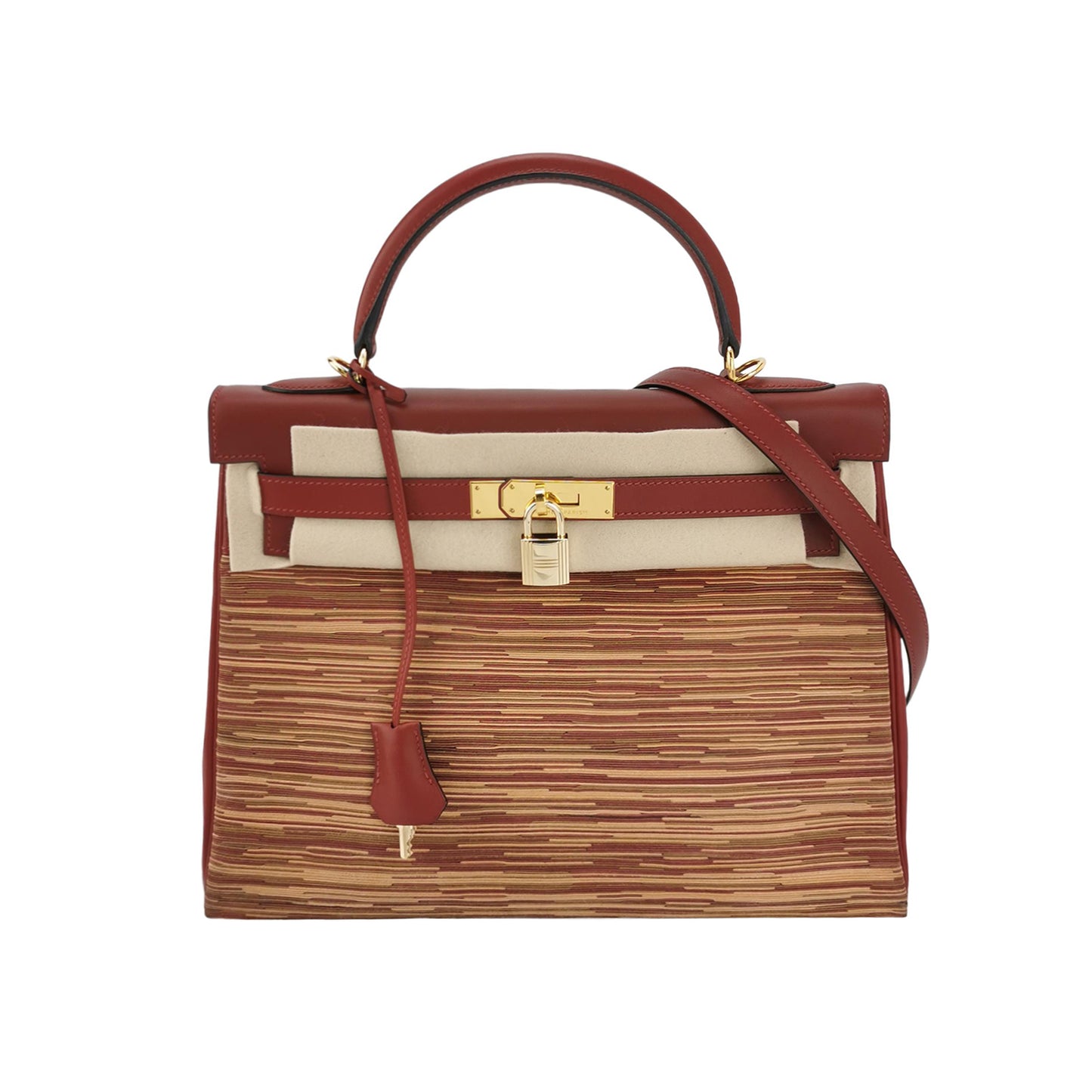 Kelly 32 Box Calf Vibration Gold Red E