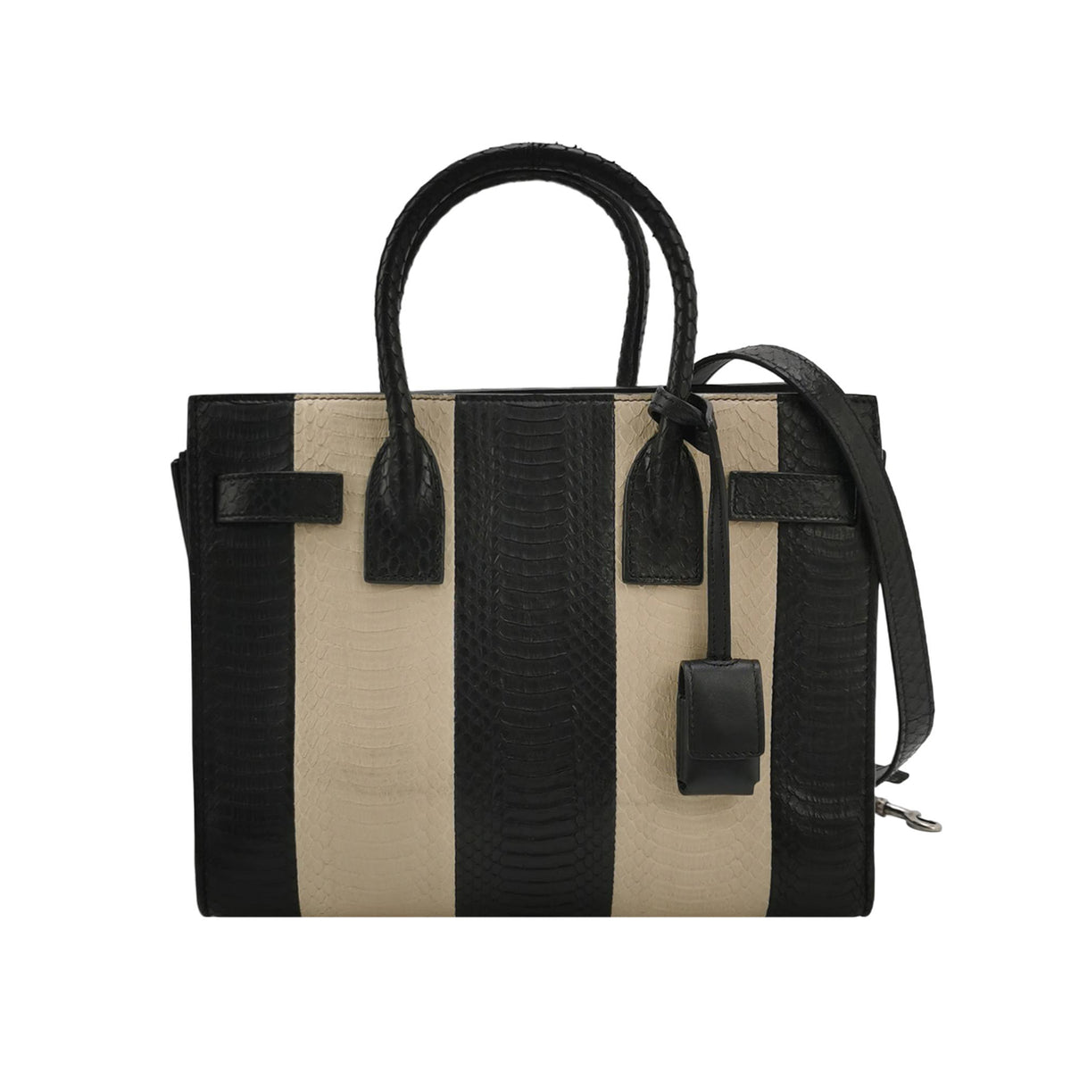 Saint Laurent Saint Laurent Sac de Jour Mini Colorblock Python Shoulder Bag