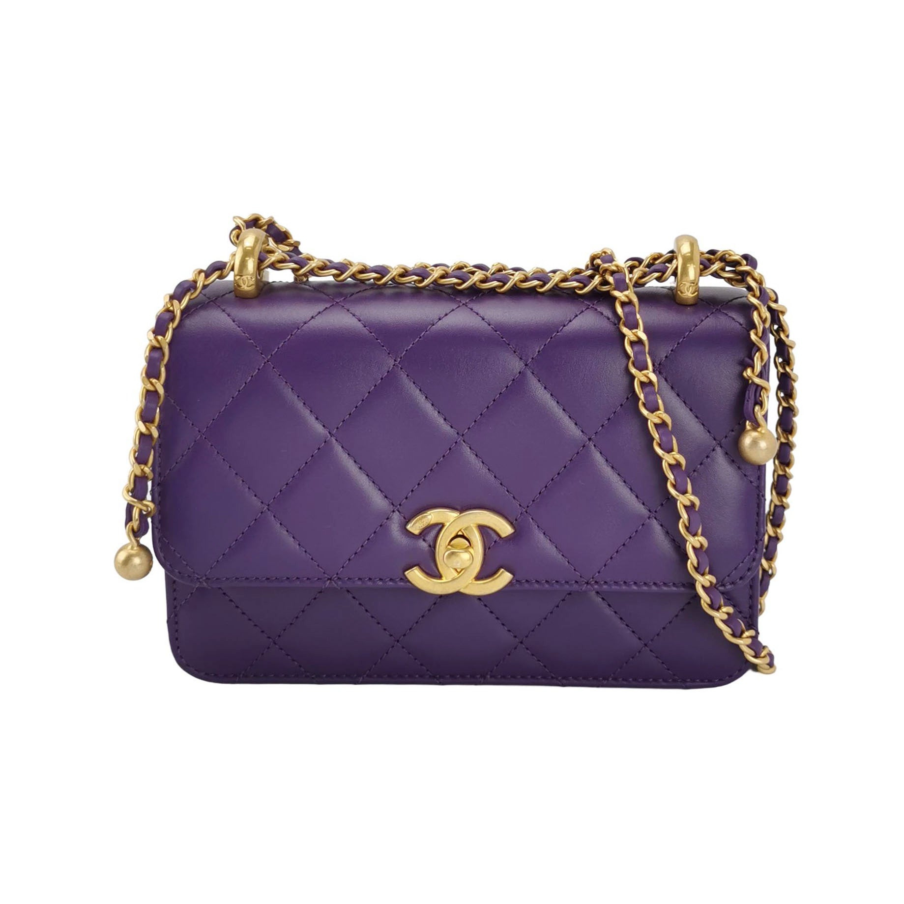 Flap Bag quilted CC turn-lock Gold