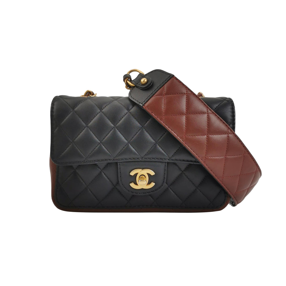 Chanel Chanel Flap Bag Colorblock Calfskin Shoulder Bag