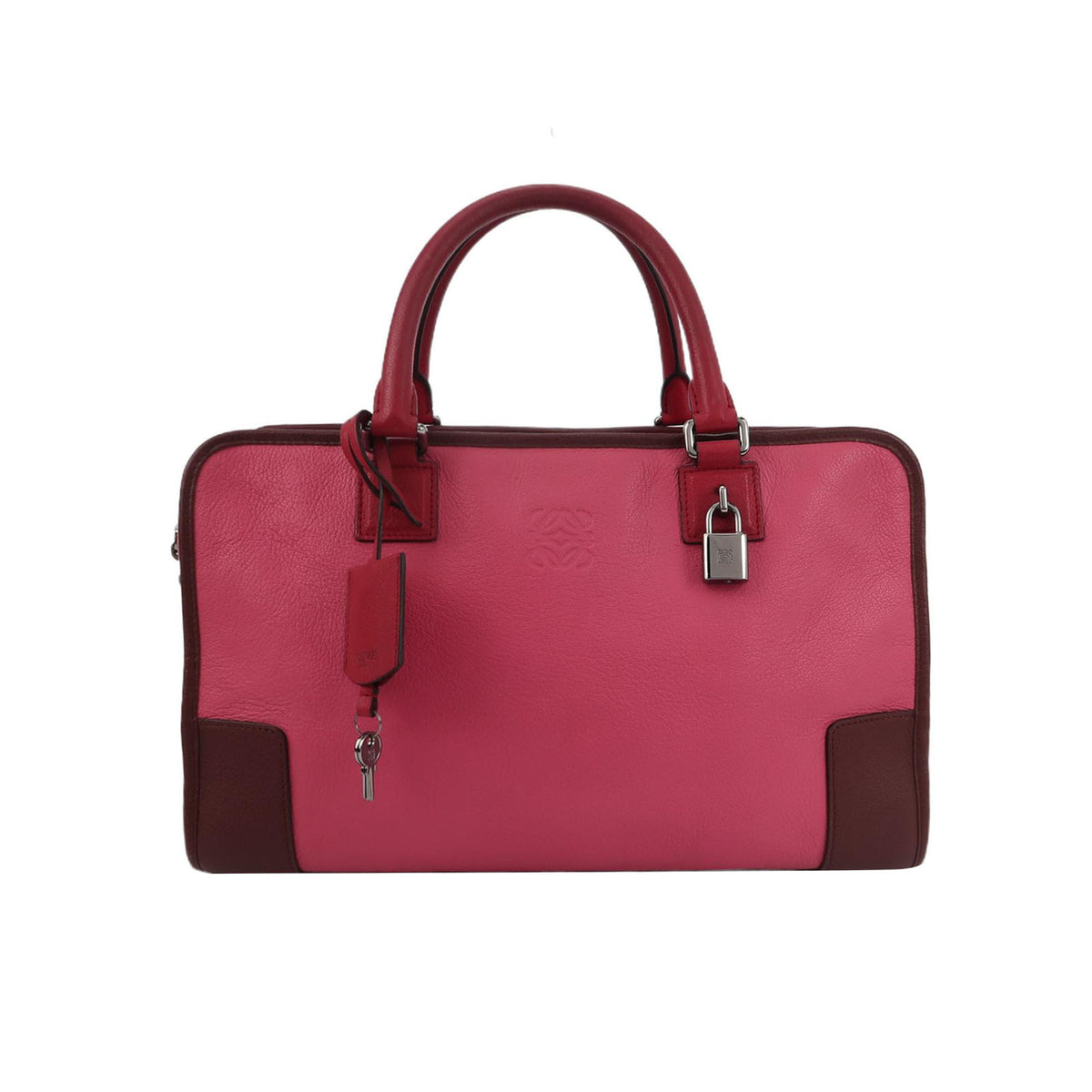Loewe Loewe Amazona Large Colorblock Lambskin Top-Handle Bag
