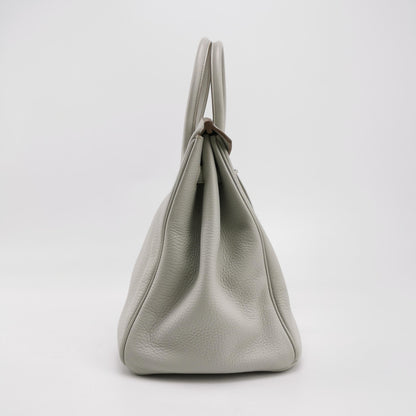 Birkin Gold 35 Togo Silver 01 White 80 Gray 7Q Blue O