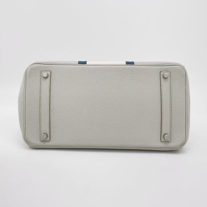 Birkin Gold 35 Togo Silver 01 White 80 Gray 7Q Blue O