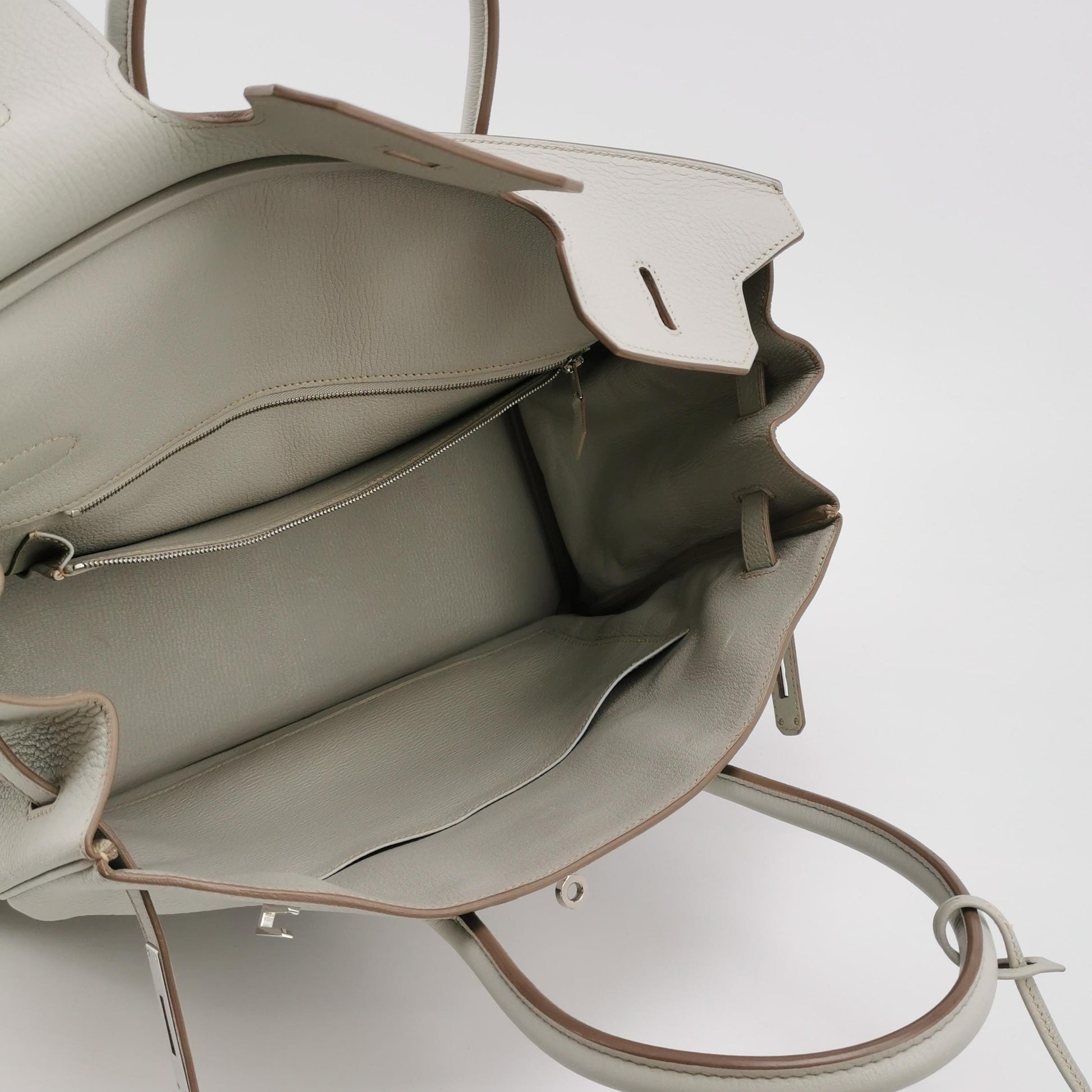 Birkin Gold 35 Togo Silver 01 White 80 Gray 7Q Blue O