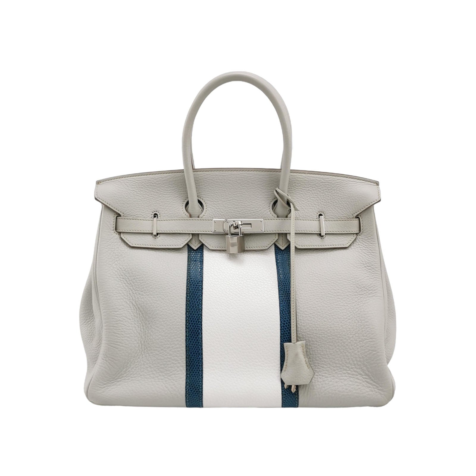 Birkin Gold 35 Togo Silver 01 White 80 Gray 7Q Blue O