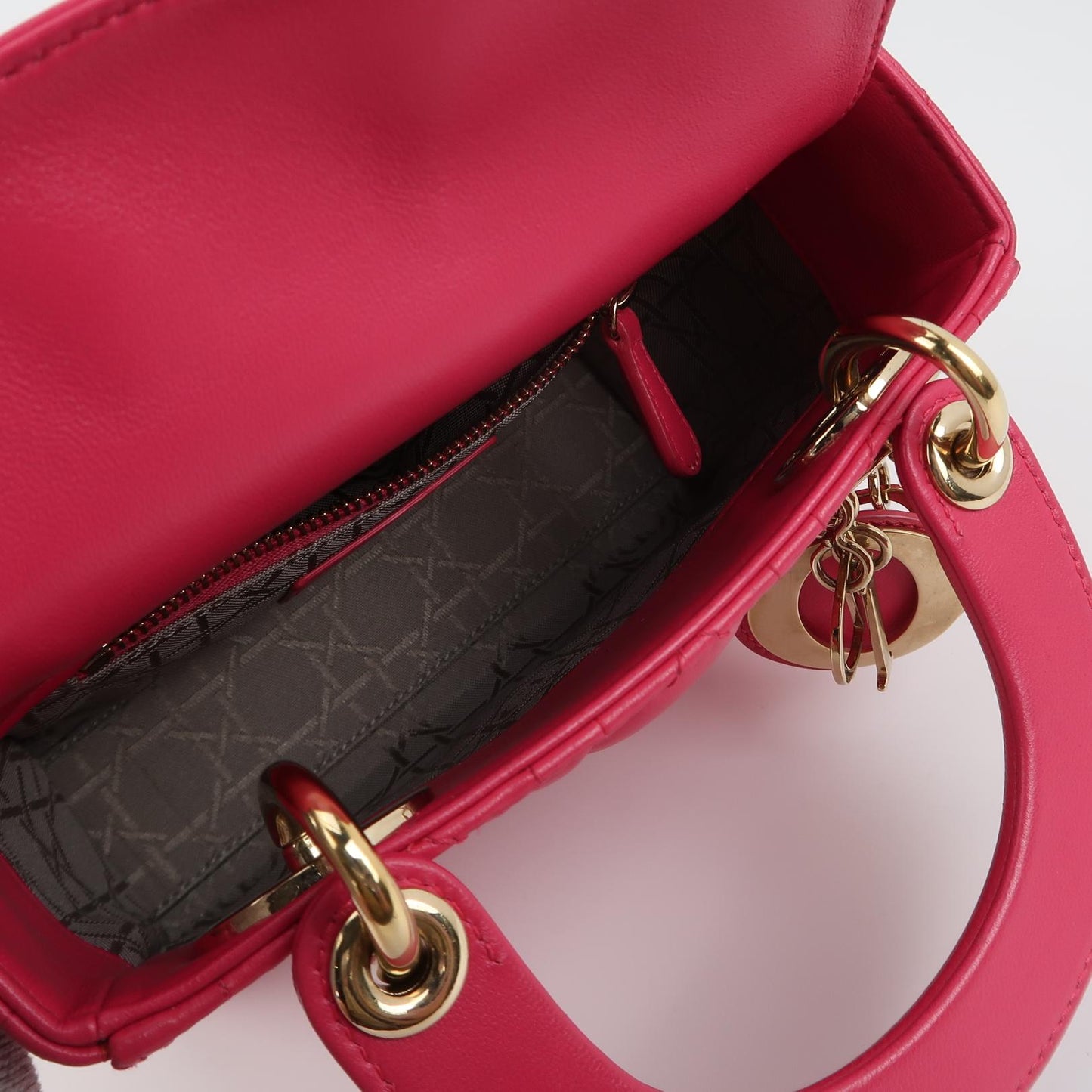 Lady Dior Lambskin Logo