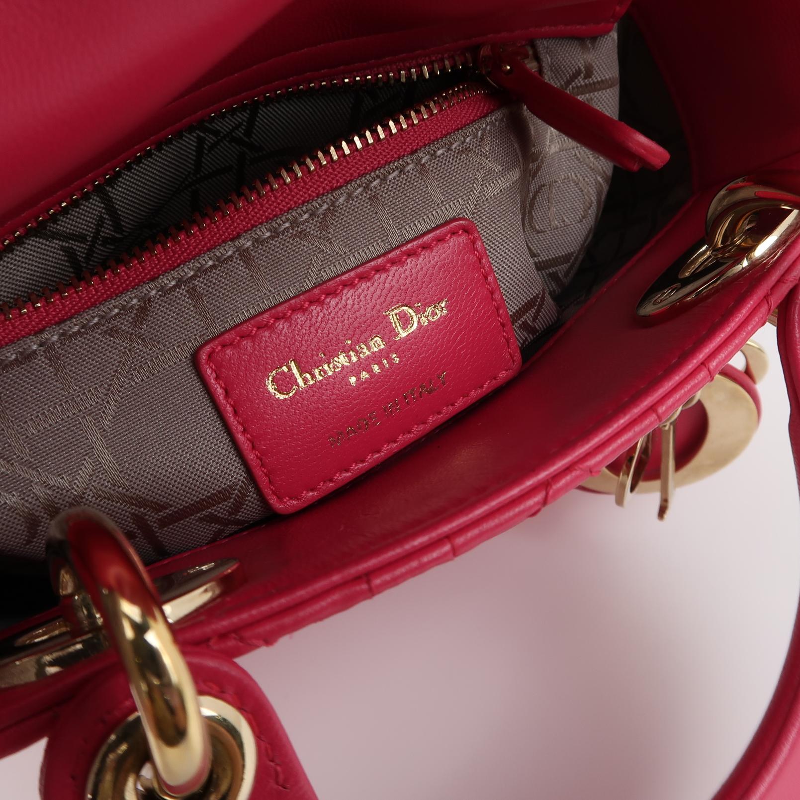 Lady Dior Lambskin Logo