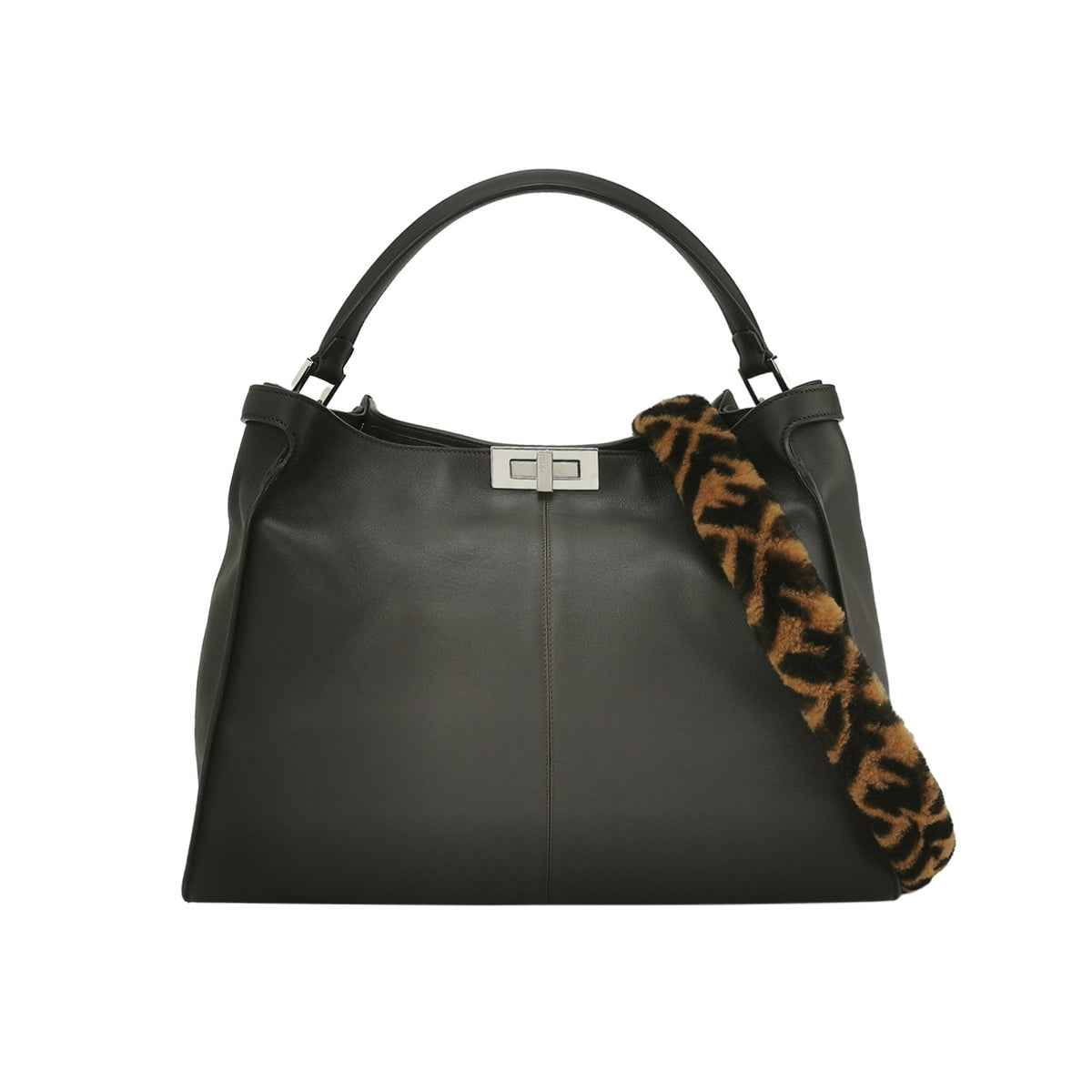 Fendi Fendi Peekaboo Calfskin Shoulder Bag