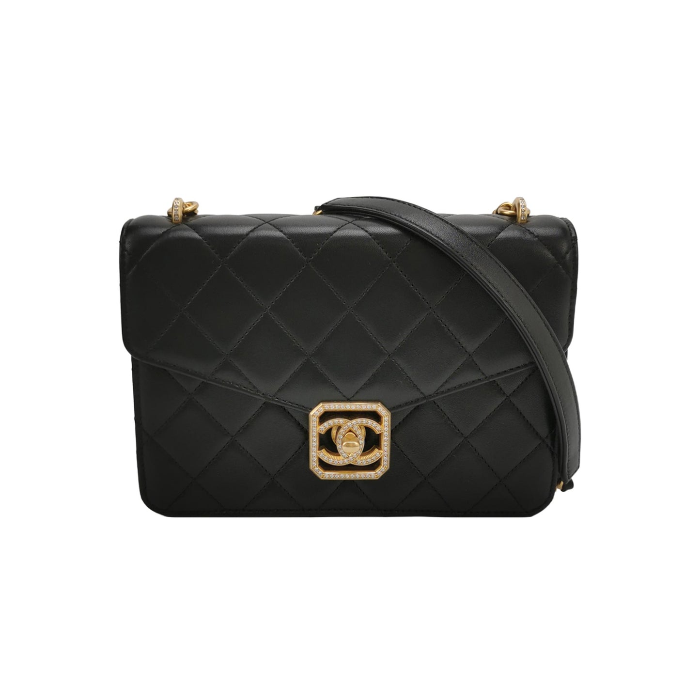 Flap Bag Lambskin quilted CC turn-lock logo