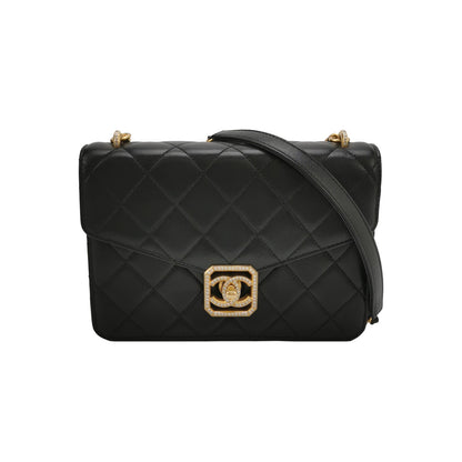 Flap Bag Lambskin quilted CC turn-lock logo