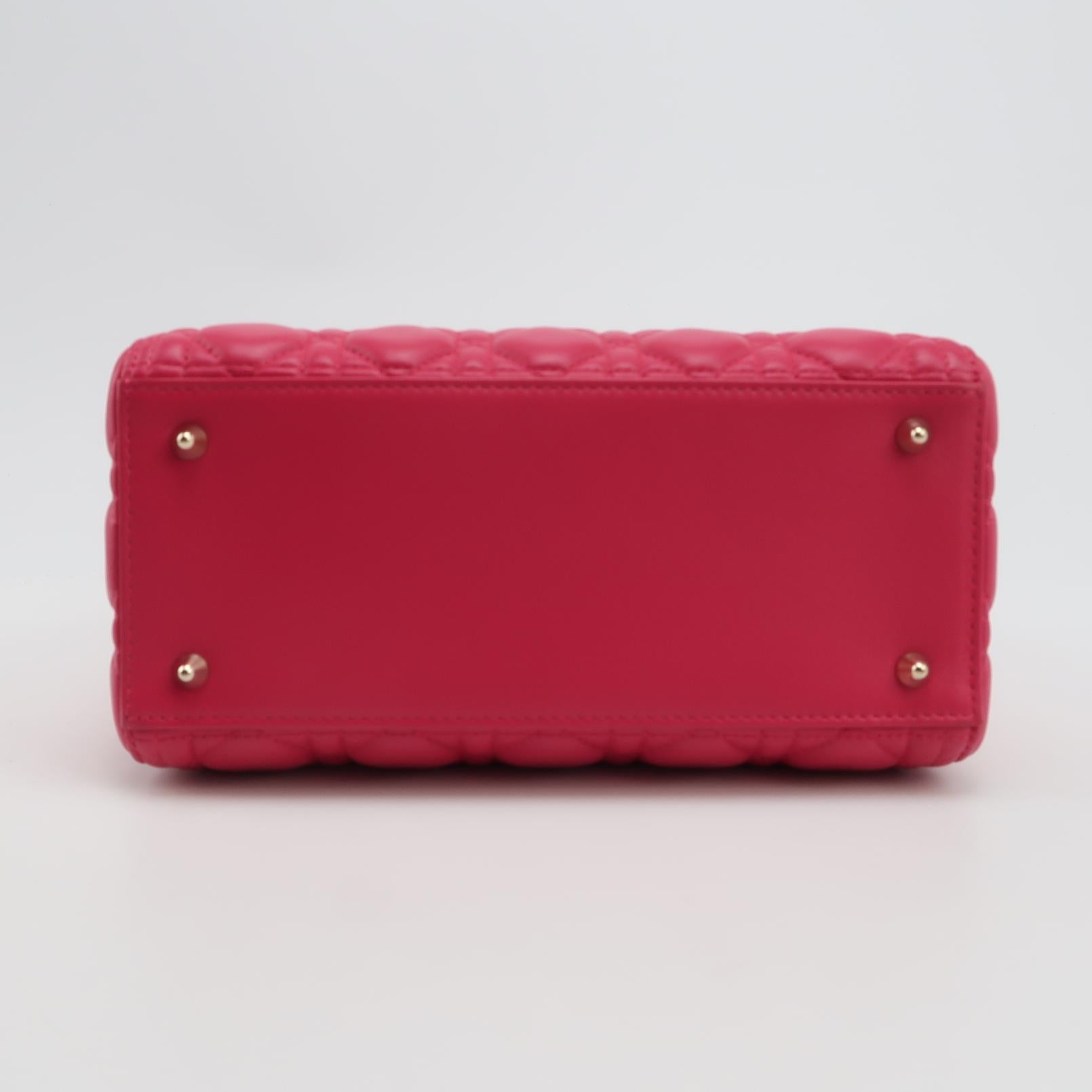 Lady Dior Medium Lambskin Logo