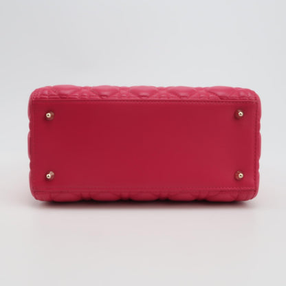 Lady Dior Medium Lambskin Logo