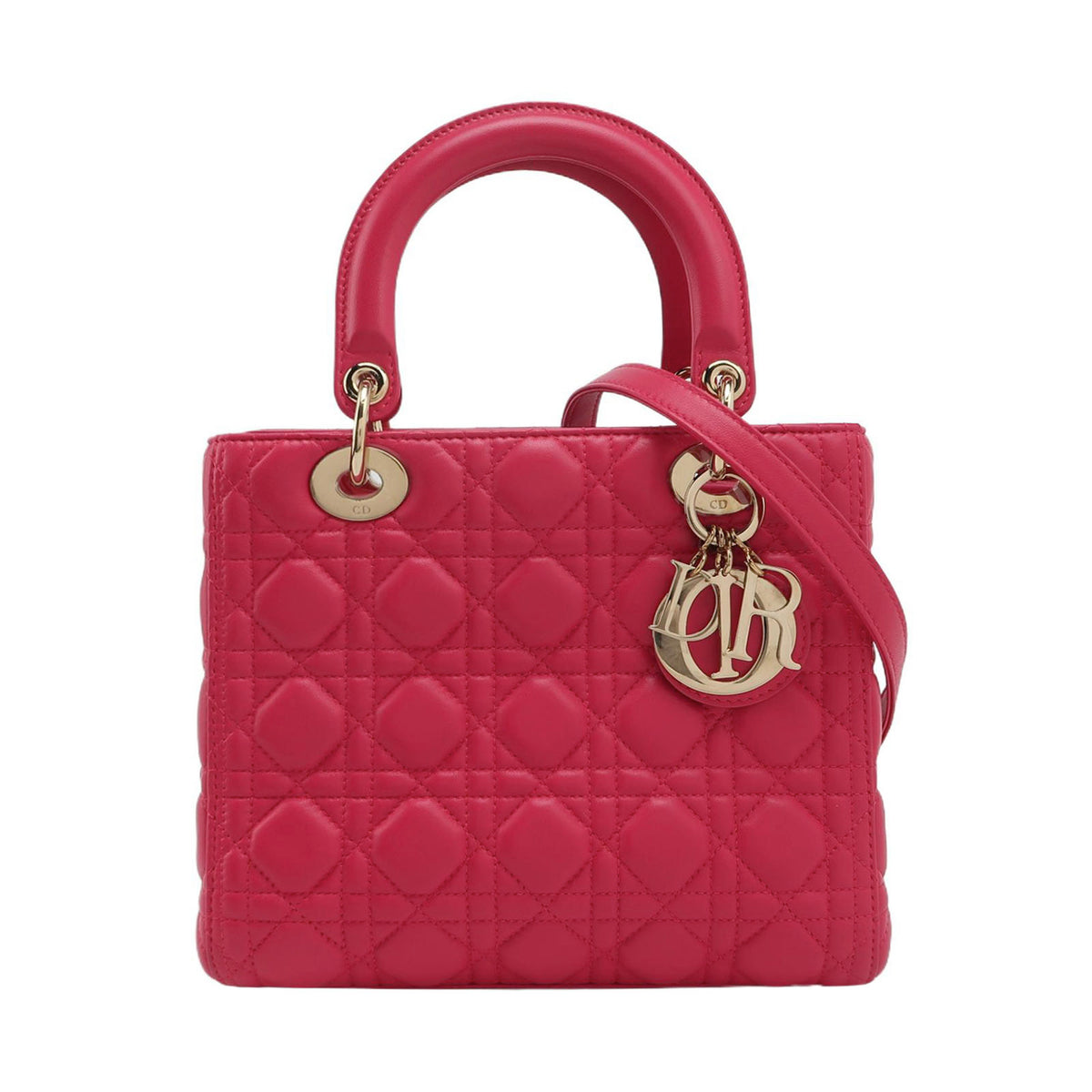 Dior Dior Lambskin Medium Lady Dior Bag