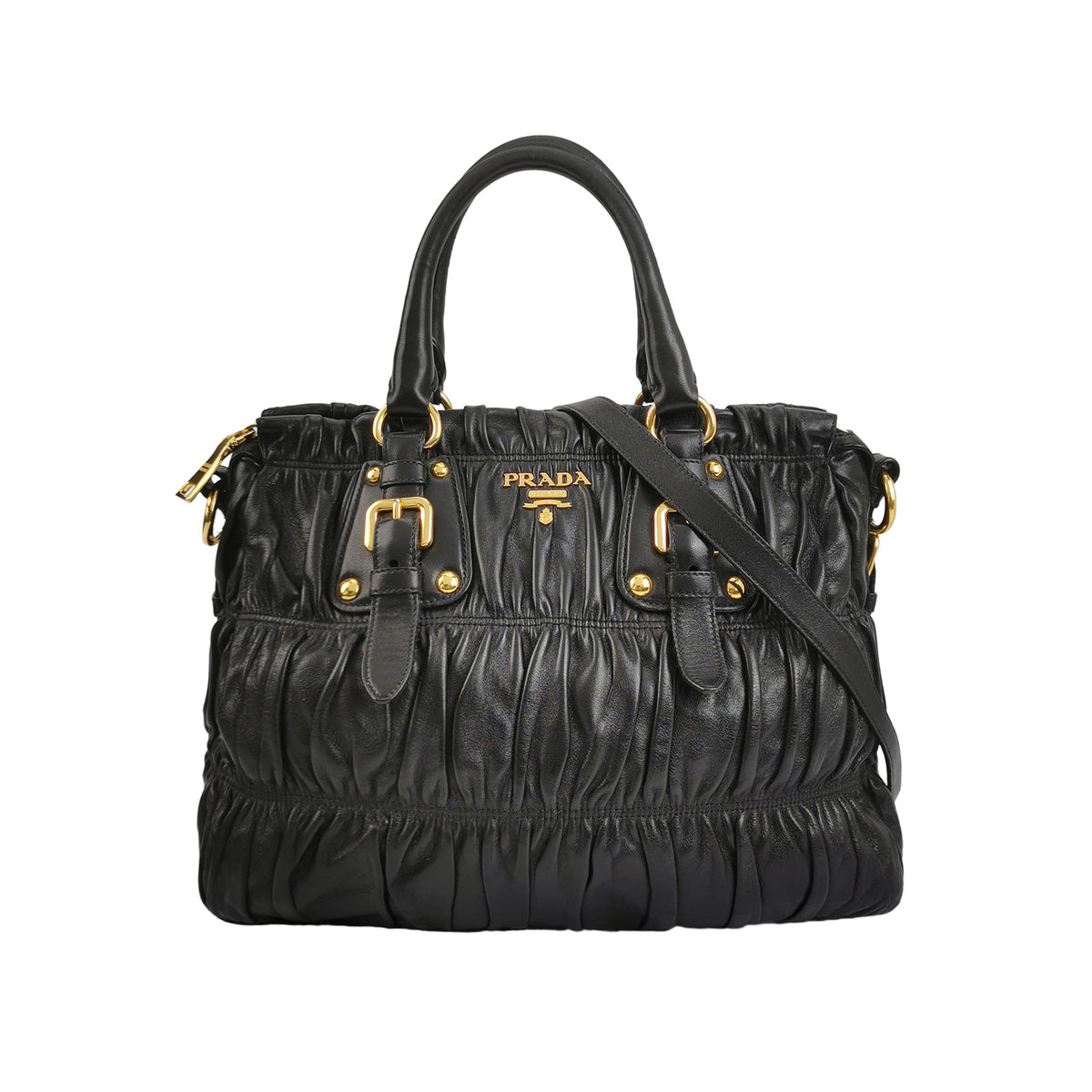 Prada Prada Gaufre Lambskin Shoulder Bag