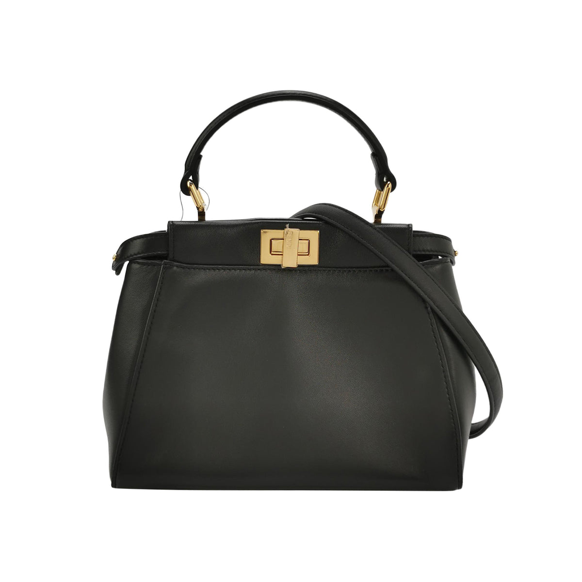 Fendi Fendi Peekaboo Mini Lambskin Shoulder Bag