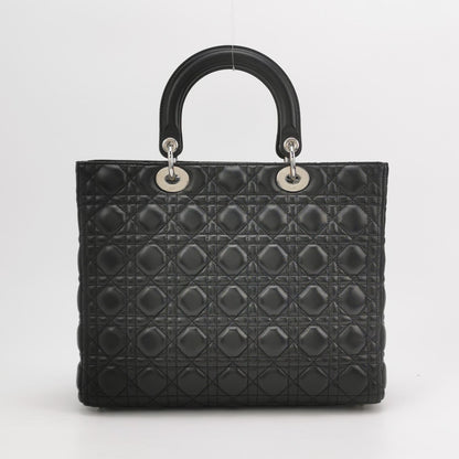 Lady Dior Large Lambskin Logo