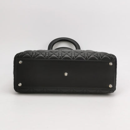 Lady Dior Large Lambskin Logo