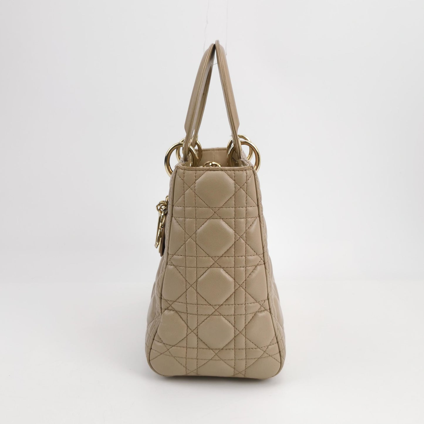 Lady Dior Medium Lambskin Logo