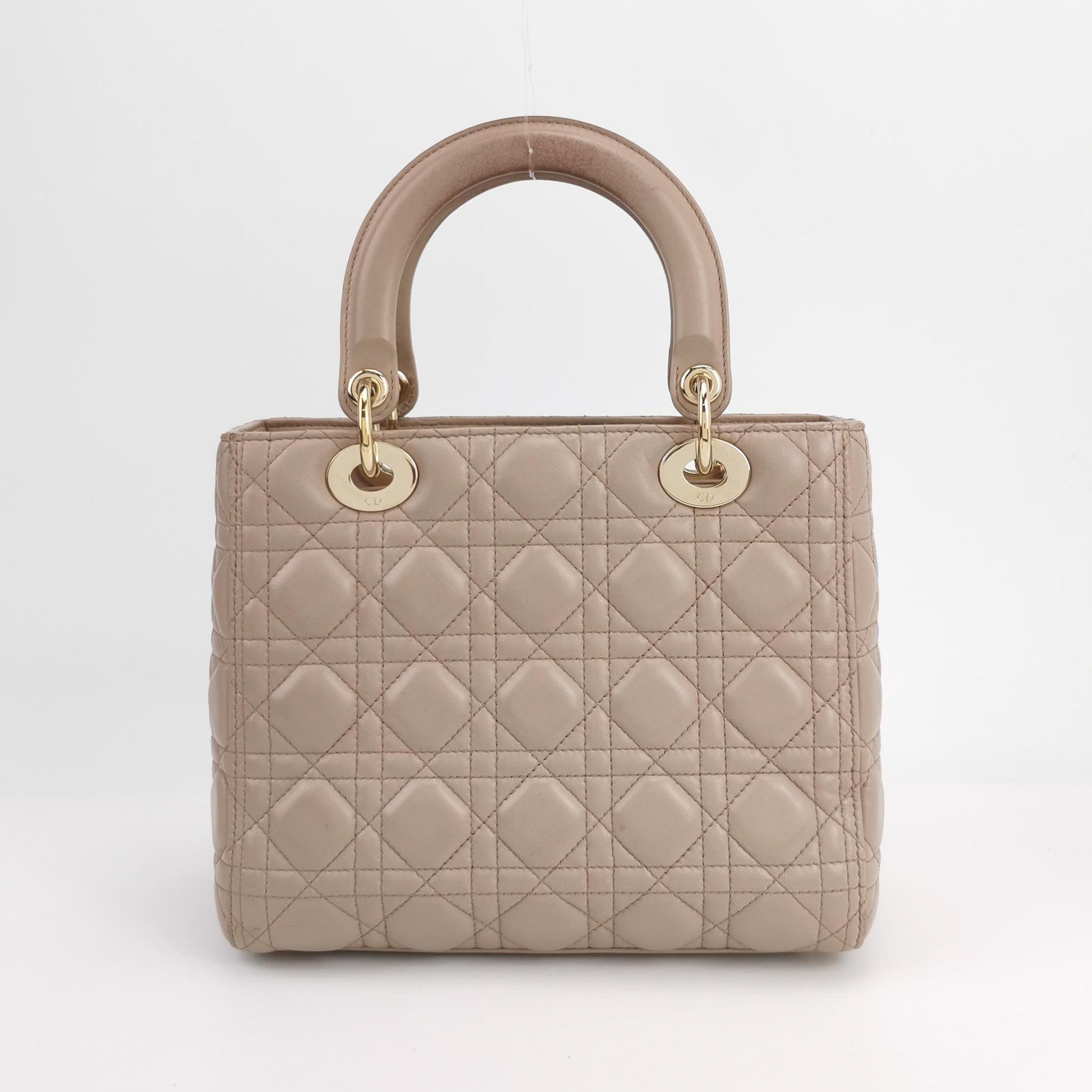 Lady Dior Medium Lambskin Logo
