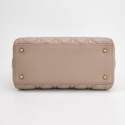 Lady Dior Medium Lambskin Logo