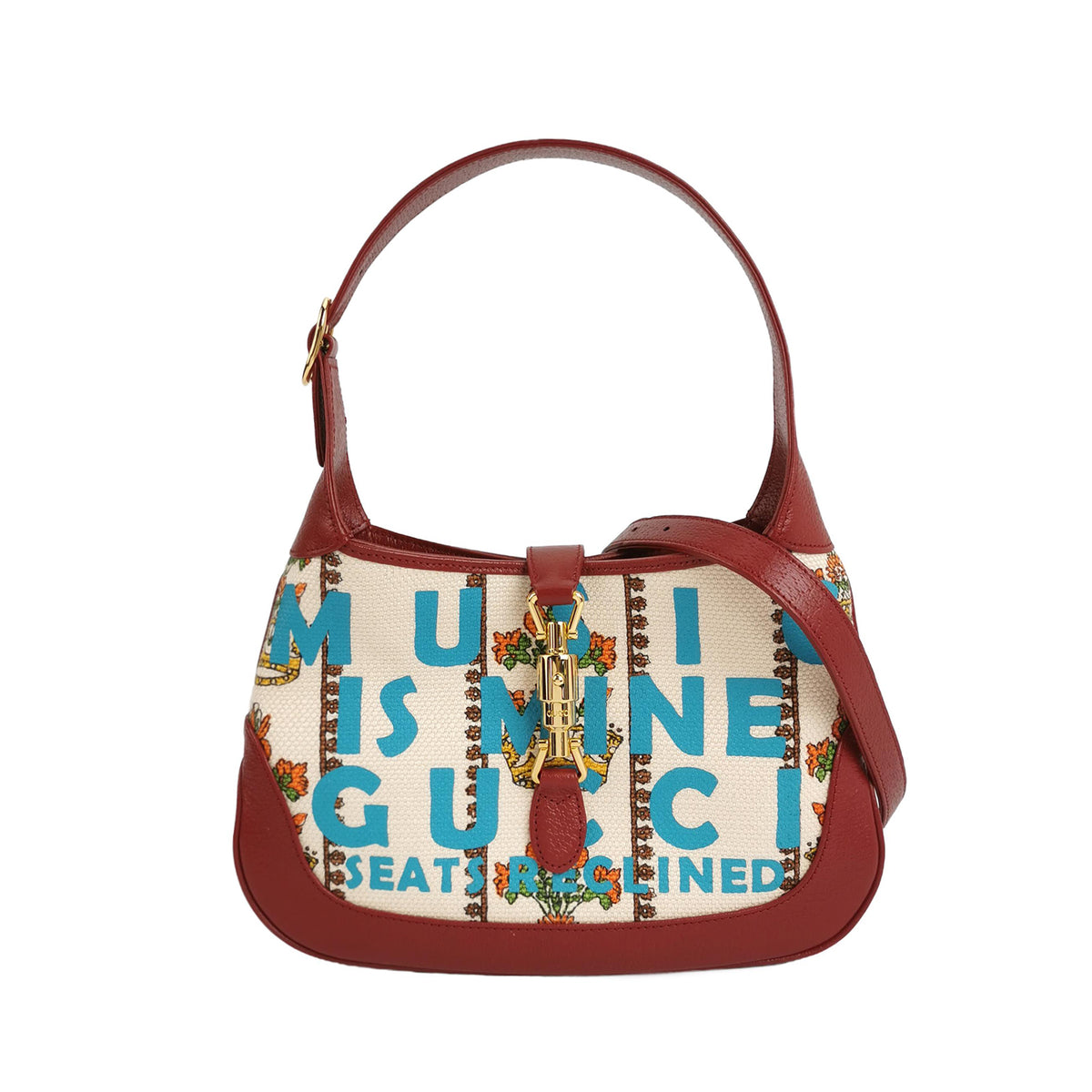 Gucci Gucci Jackie 1961 Small Calfskin Canvas Shoulder Bag