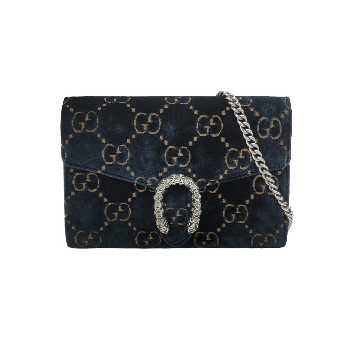 Gucci Gucci Dionysus Mini Calfskin Velvet Crossbody Bag