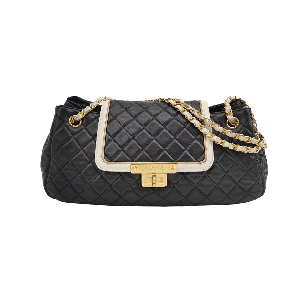 Chanel Chanel 2.55 Colorblock Calfskin Lambskin Bag Shoulder Bag