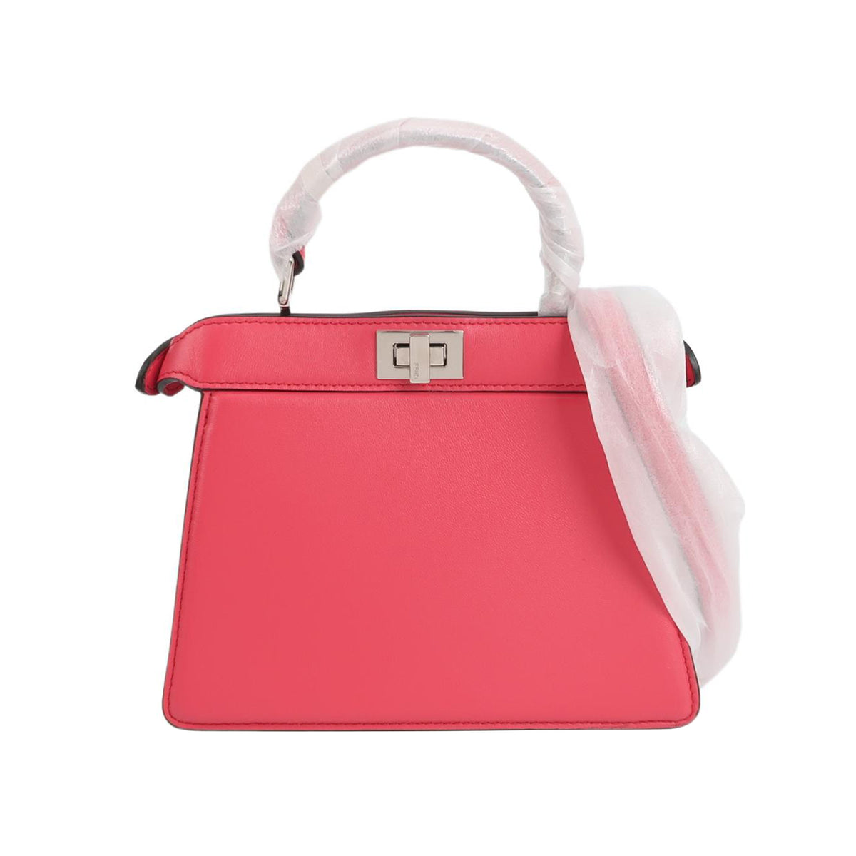 Fendi Fendi Peekaboo Lambskin Shoulder Bag