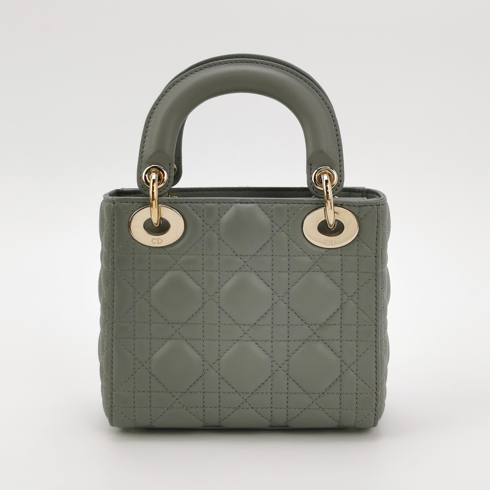 Lady Dior Lambskin Logo