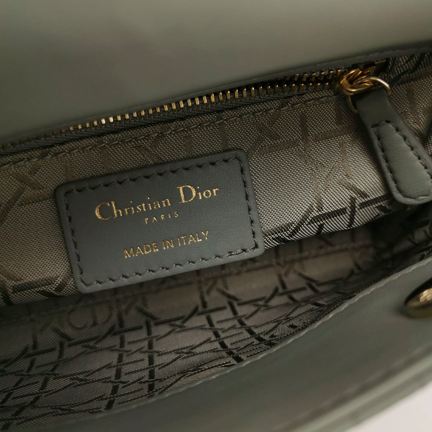 Lady Dior Lambskin Logo
