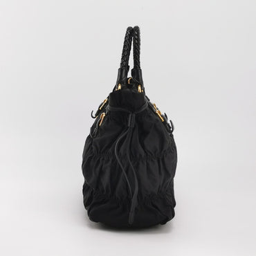 Gaufre Lambskin Nylon Logo