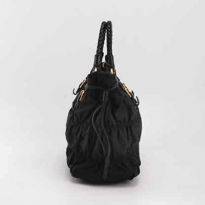 Gaufre Lambskin Nylon Logo