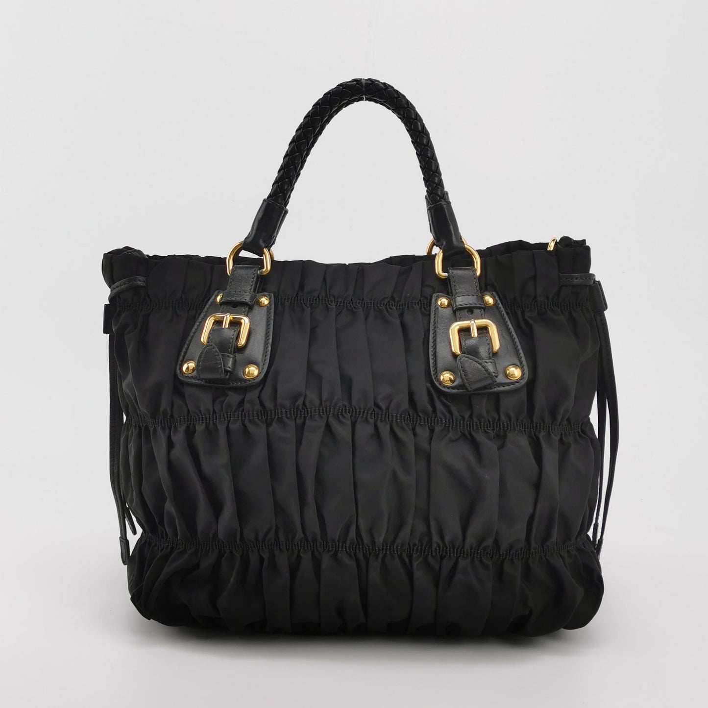 Gaufre Lambskin Nylon Logo