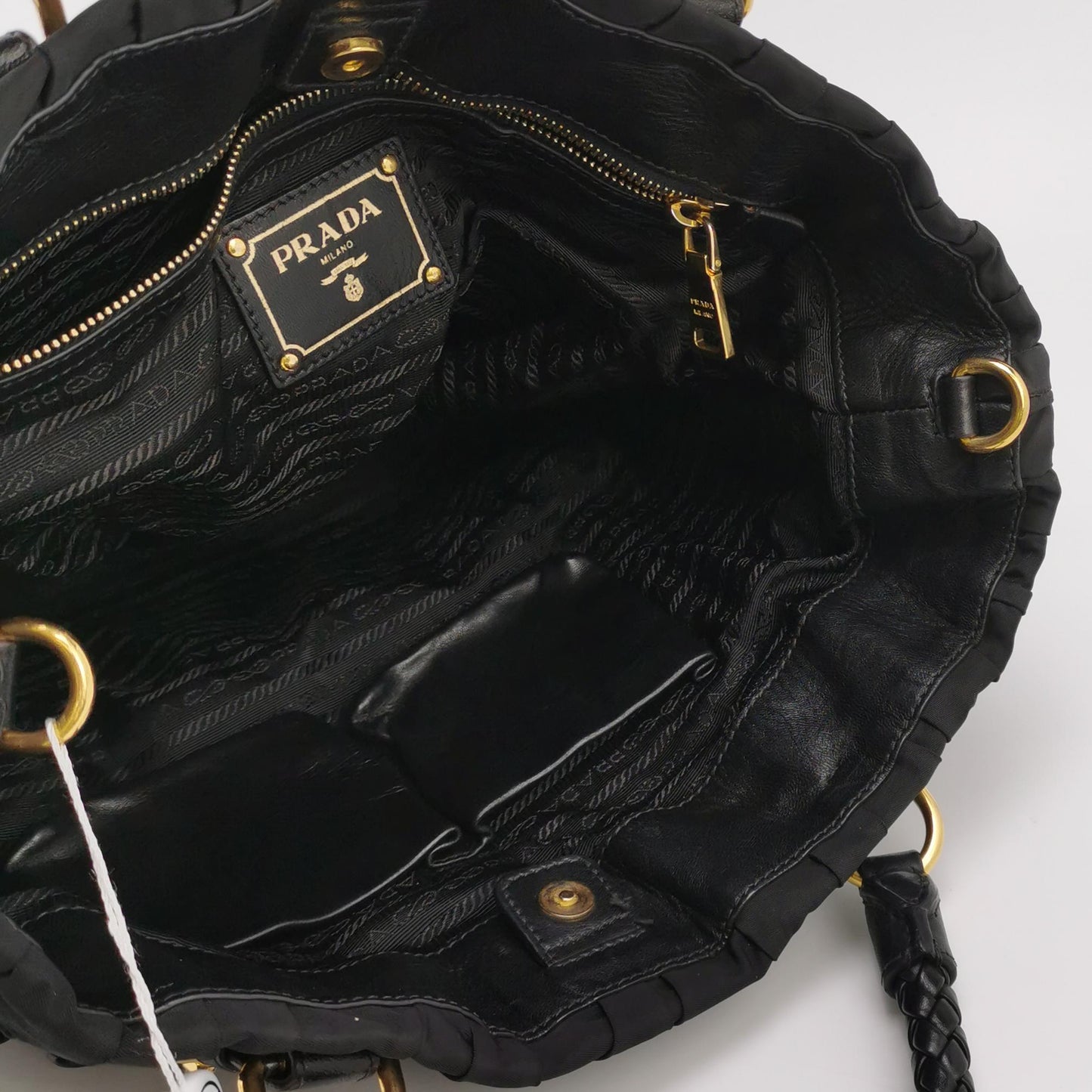 Gaufre Lambskin Nylon Logo