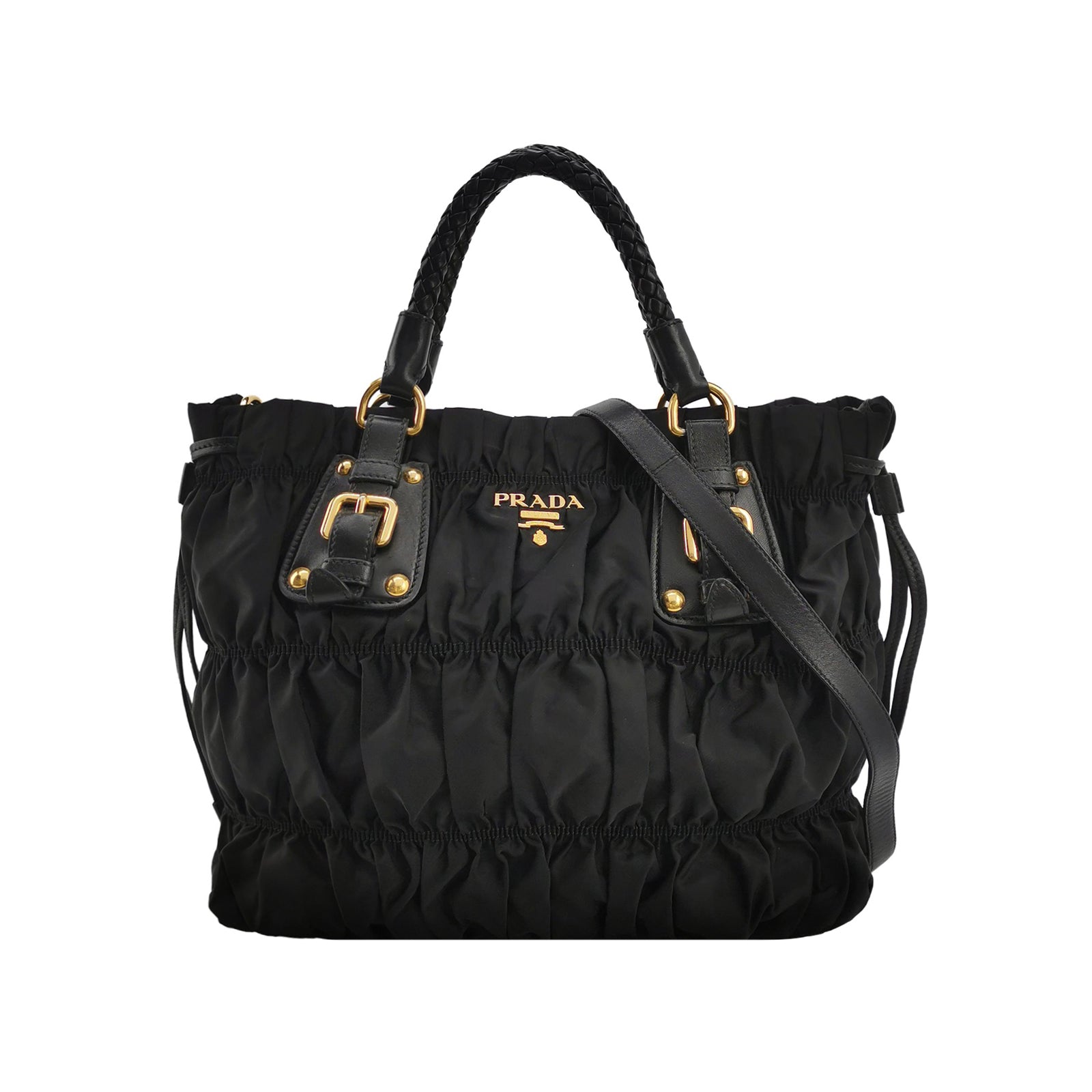 Gaufre Lambskin Nylon Logo