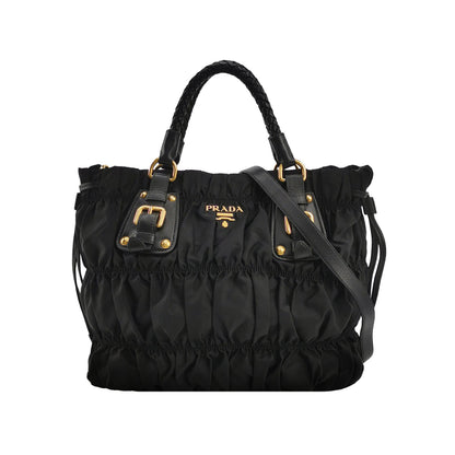 Gaufre Lambskin Nylon Logo