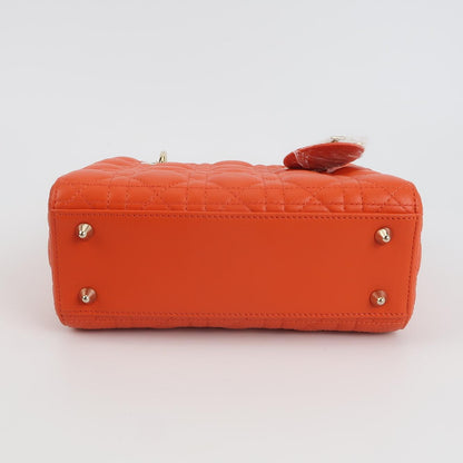 Lady Dior Small Lambskin Logo