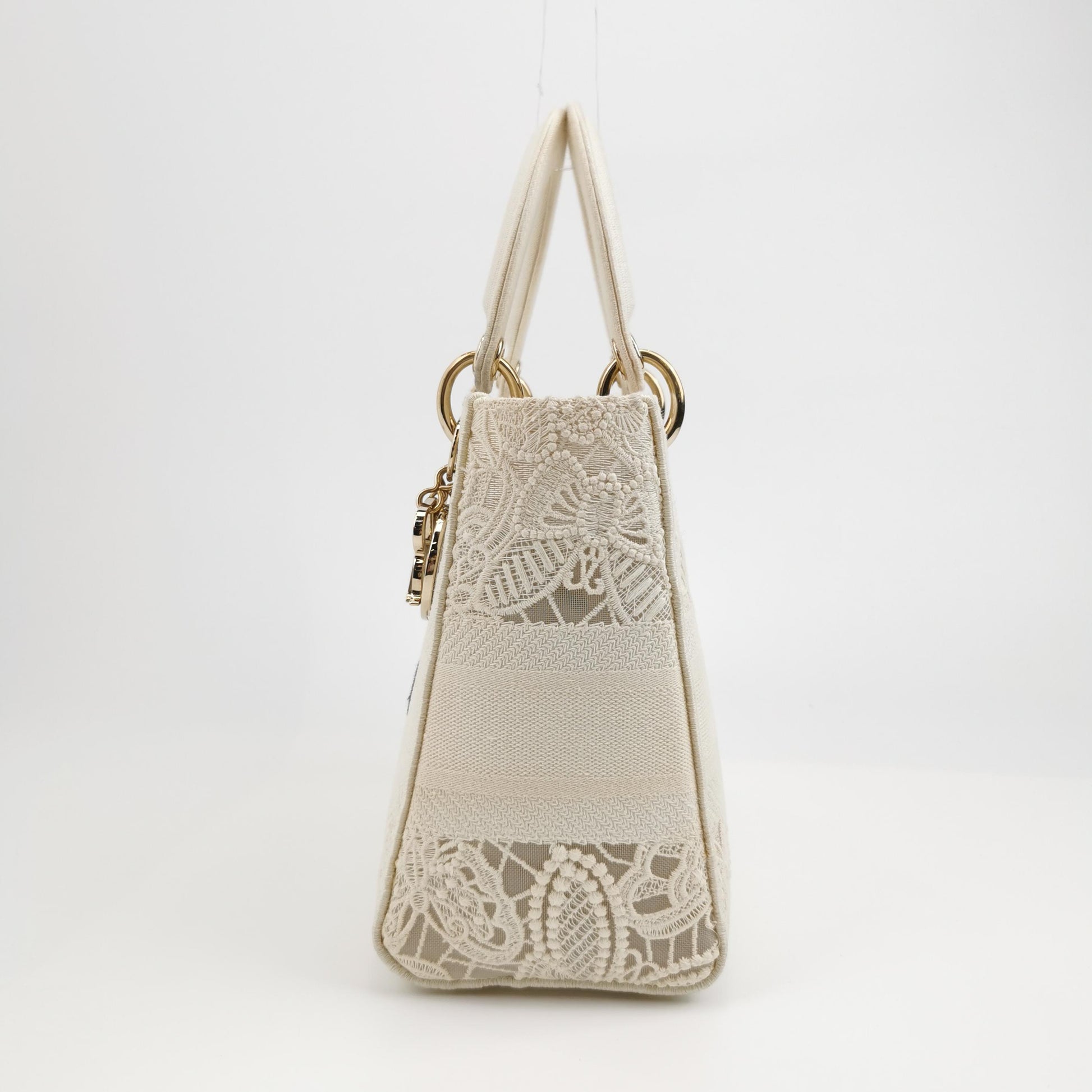 Lady Dior Medium Canvas Logo