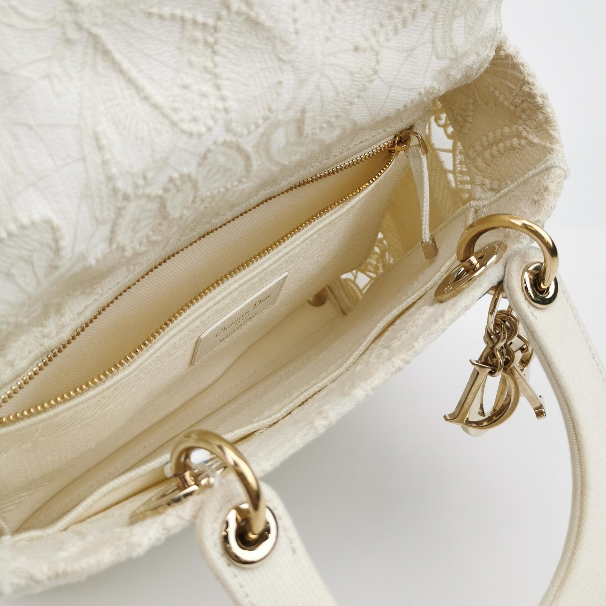 Lady Dior Medium Canvas Logo