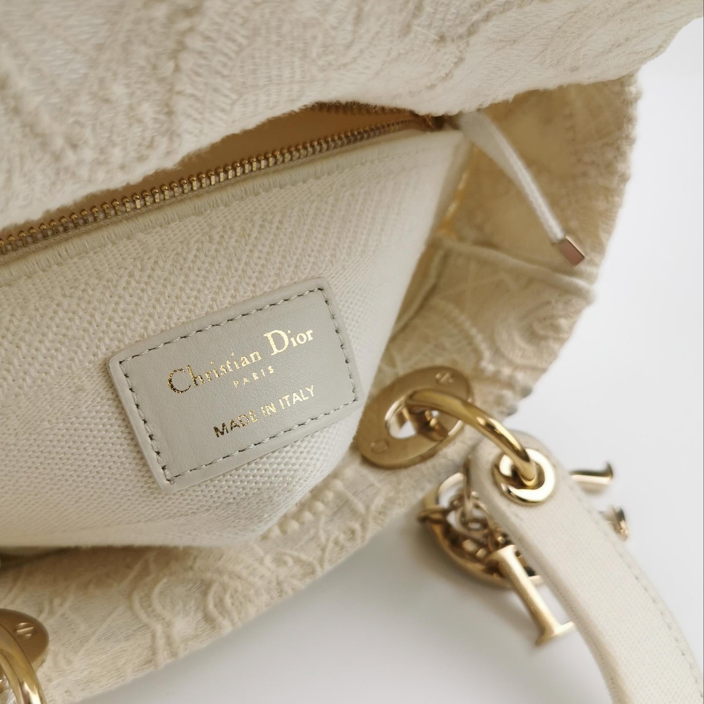 Lady Dior Medium Canvas Logo