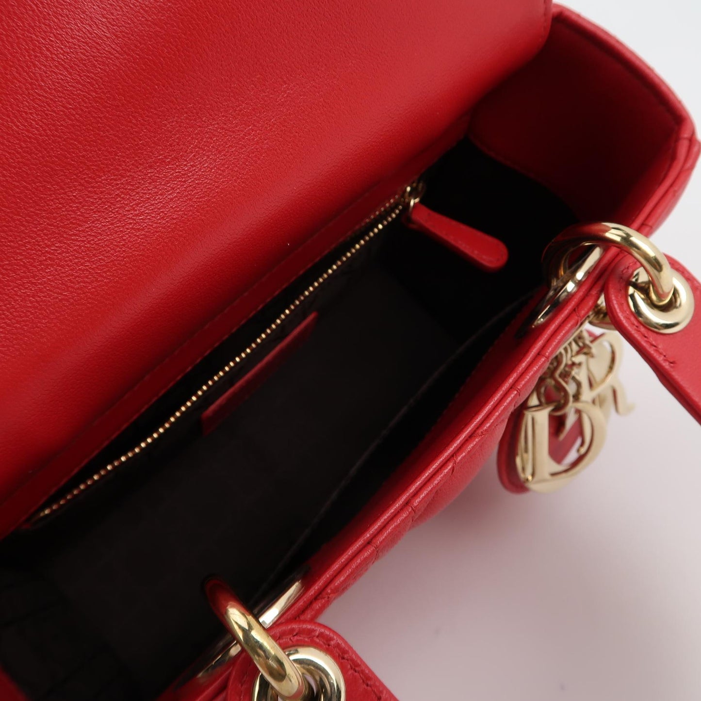 Lady Dior Small Lambskin Logo