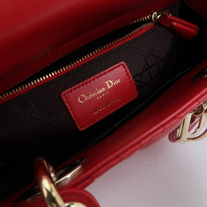 Lady Dior Small Lambskin Logo
