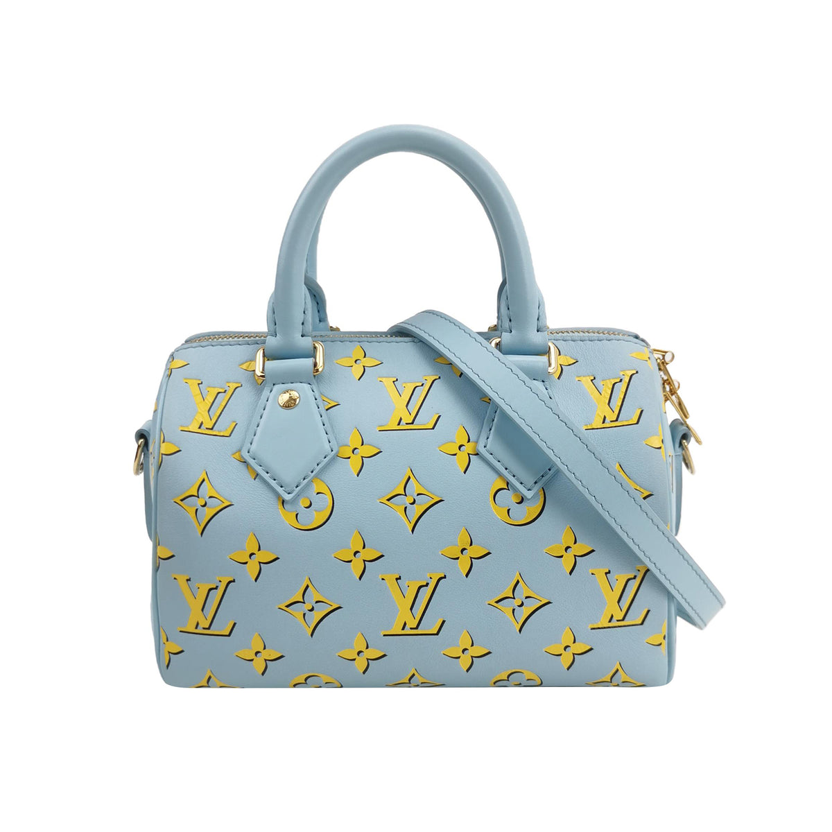 Louis Vuitton (LV) Louis Vuitton Speedy 20 Colorblock Calfskin Crossbody Bag