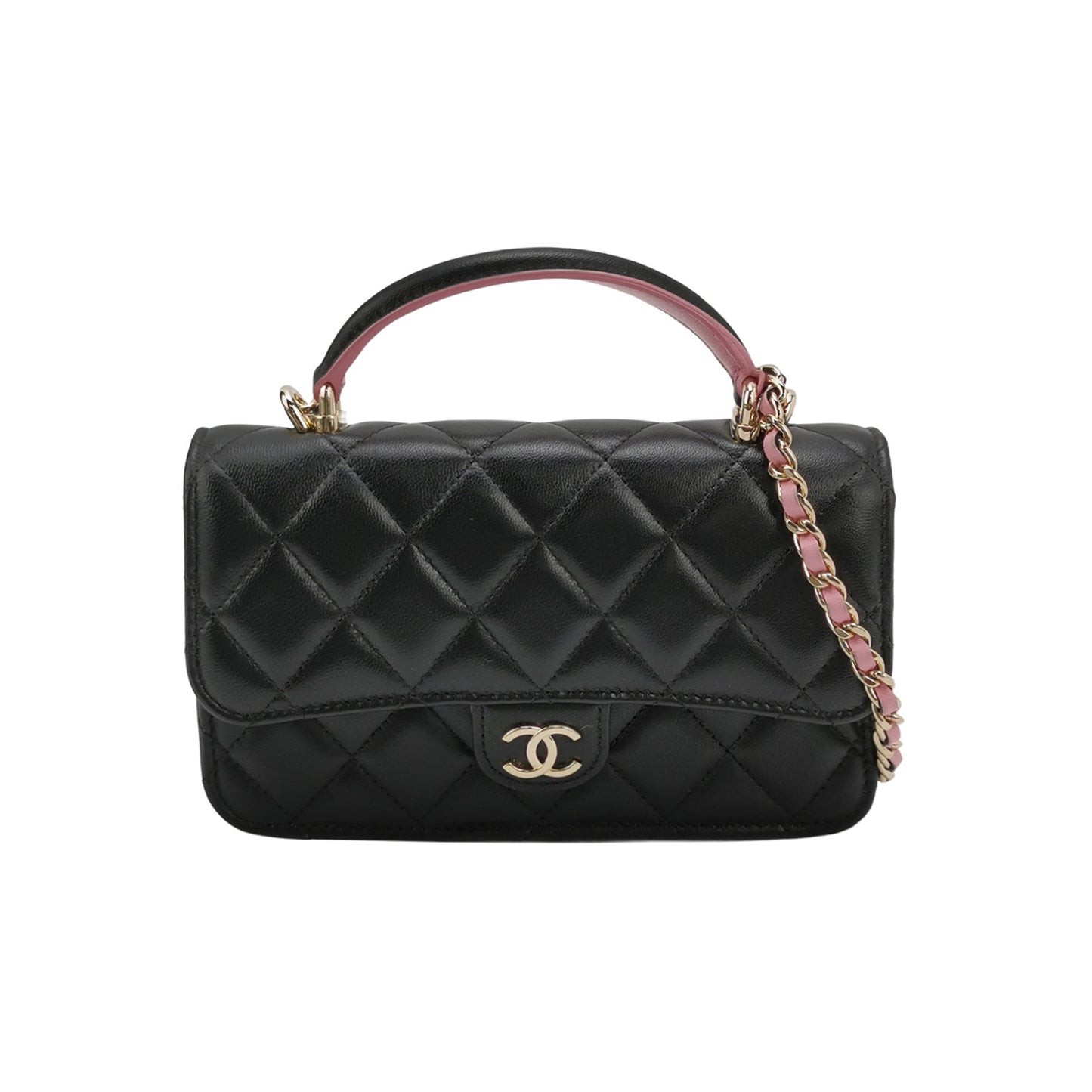 Flap Bag Lambskin quilted CC turn-lock Logo