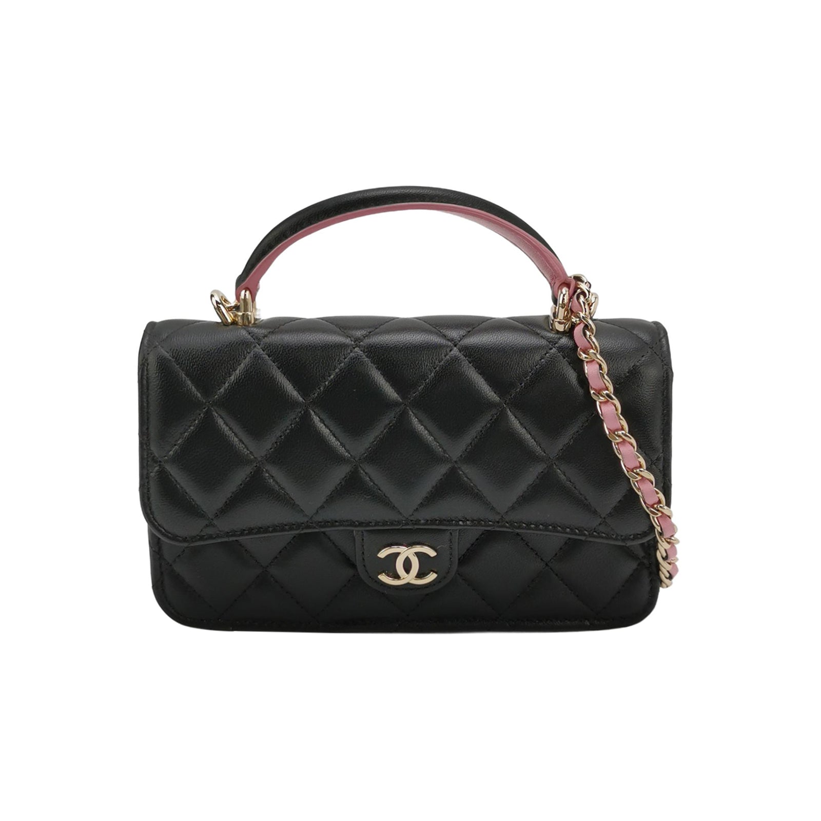 Flap Bag Lambskin quilted CC turn-lock Logo
