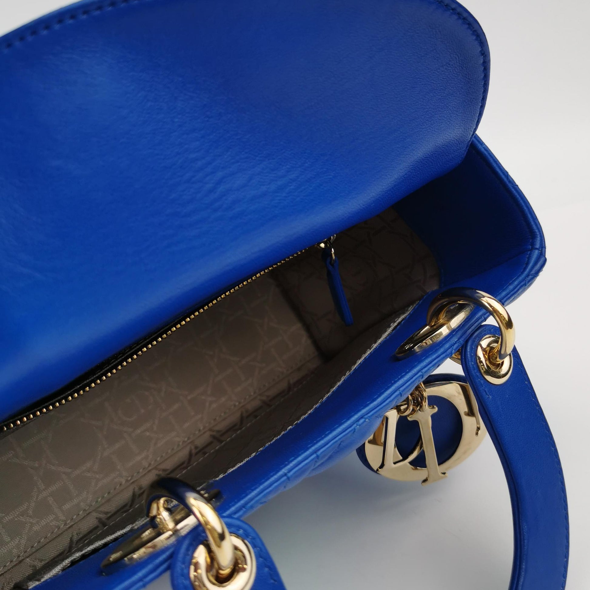 Lady Dior Small Lambskin Logo