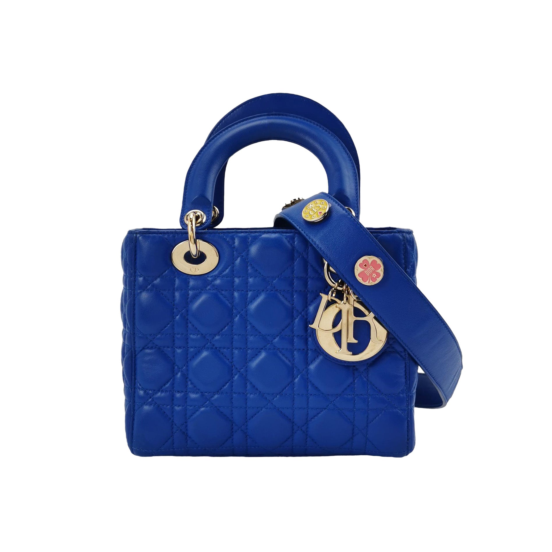 Lady Dior Small Lambskin Logo