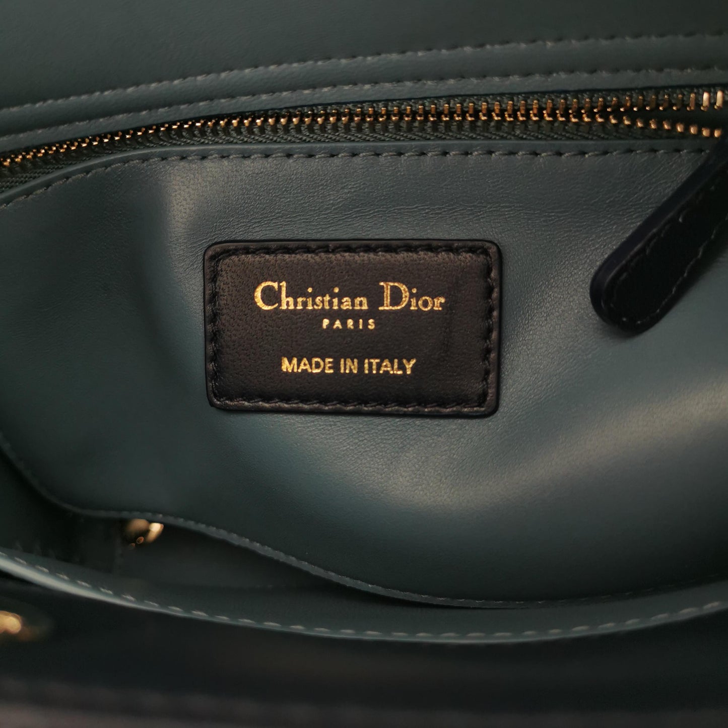 Lady Dior Small Lambskin Logo